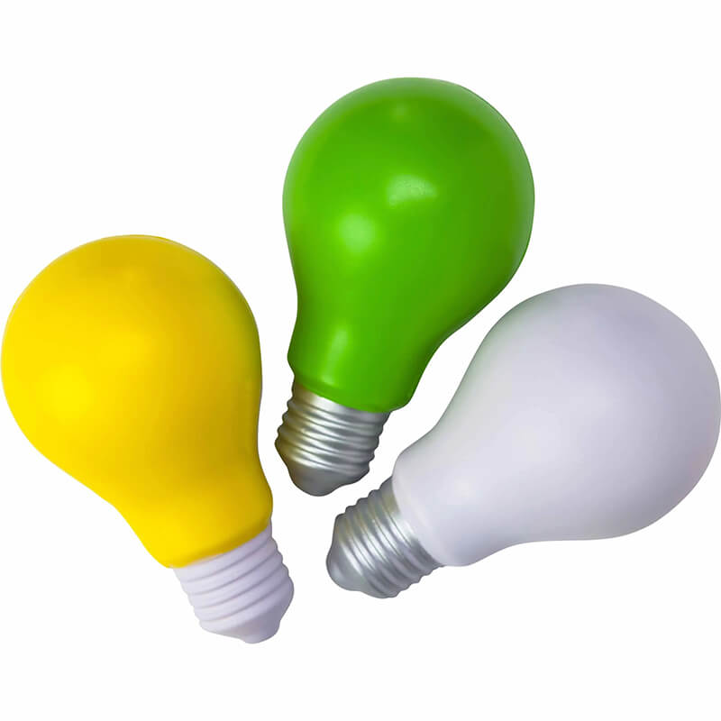 light bulb stress toys - colors
