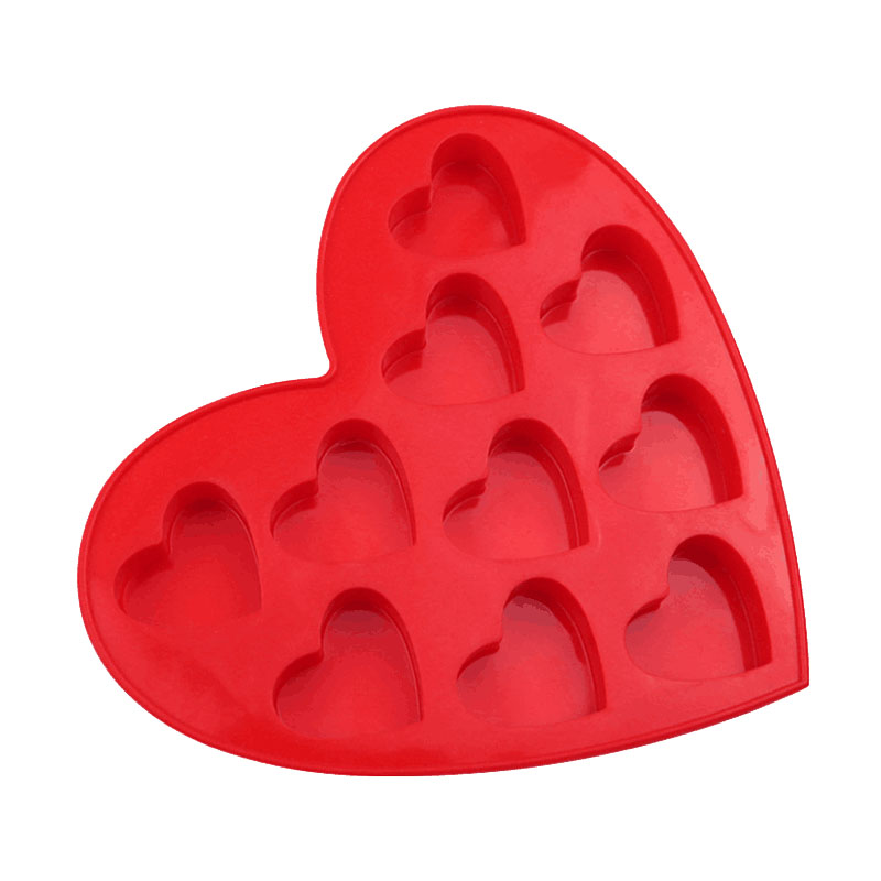 branded heart ice molds