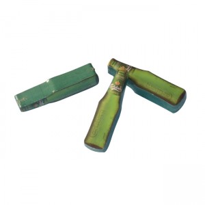 LO-0281 imprinted compress cotton towels in bottle shape