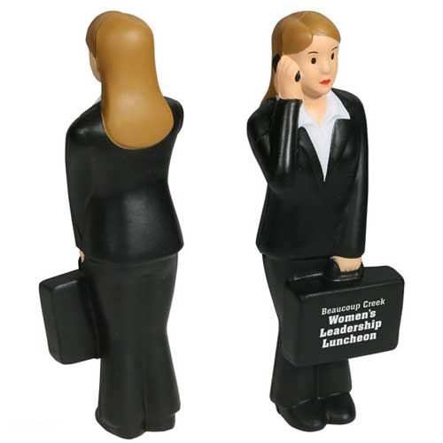 custom business woman stress balls