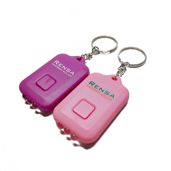 branded solar power LED keyrings