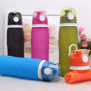 HH-0125 Silicone collapsible water bottles