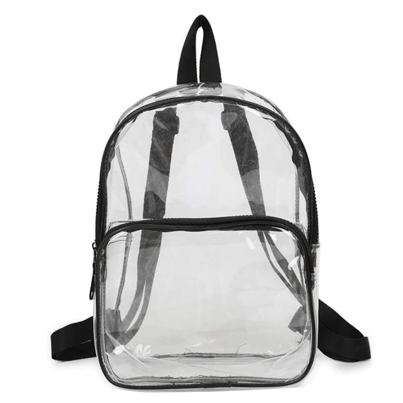 BT-0406 transparent clear backpacks with logo printed for business