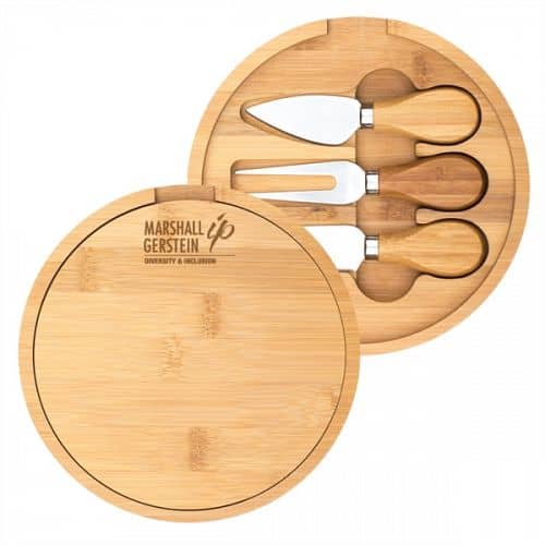 promotional  bamboo board with knives
