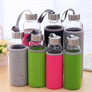 HH-0436 Glass bottle with neoprene sleeve
