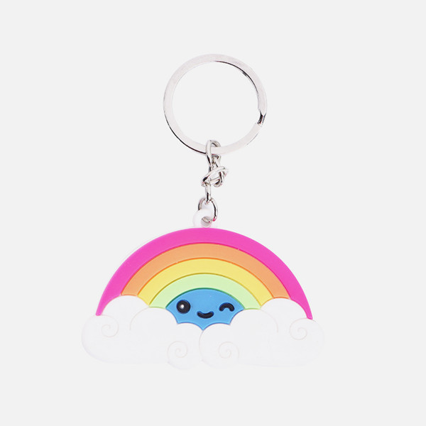 PVC Rainbow Keychains