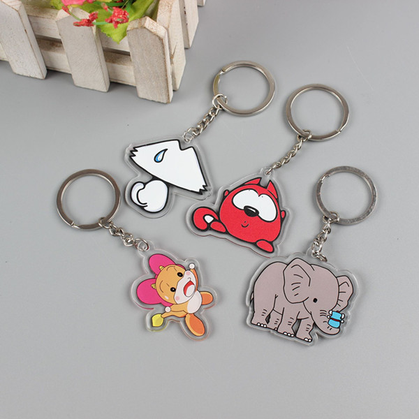 custom shaped acrylic keyrings
