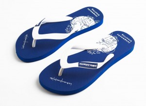 AC-0052 Custom screen printed rubber flip flops