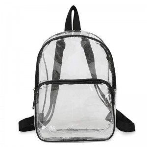 BT-0406 transparent clear backpacks with logo printed for business