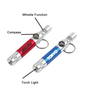 High Performance China Various Colors Metal Material Promotional Whistle Key Chain Holders