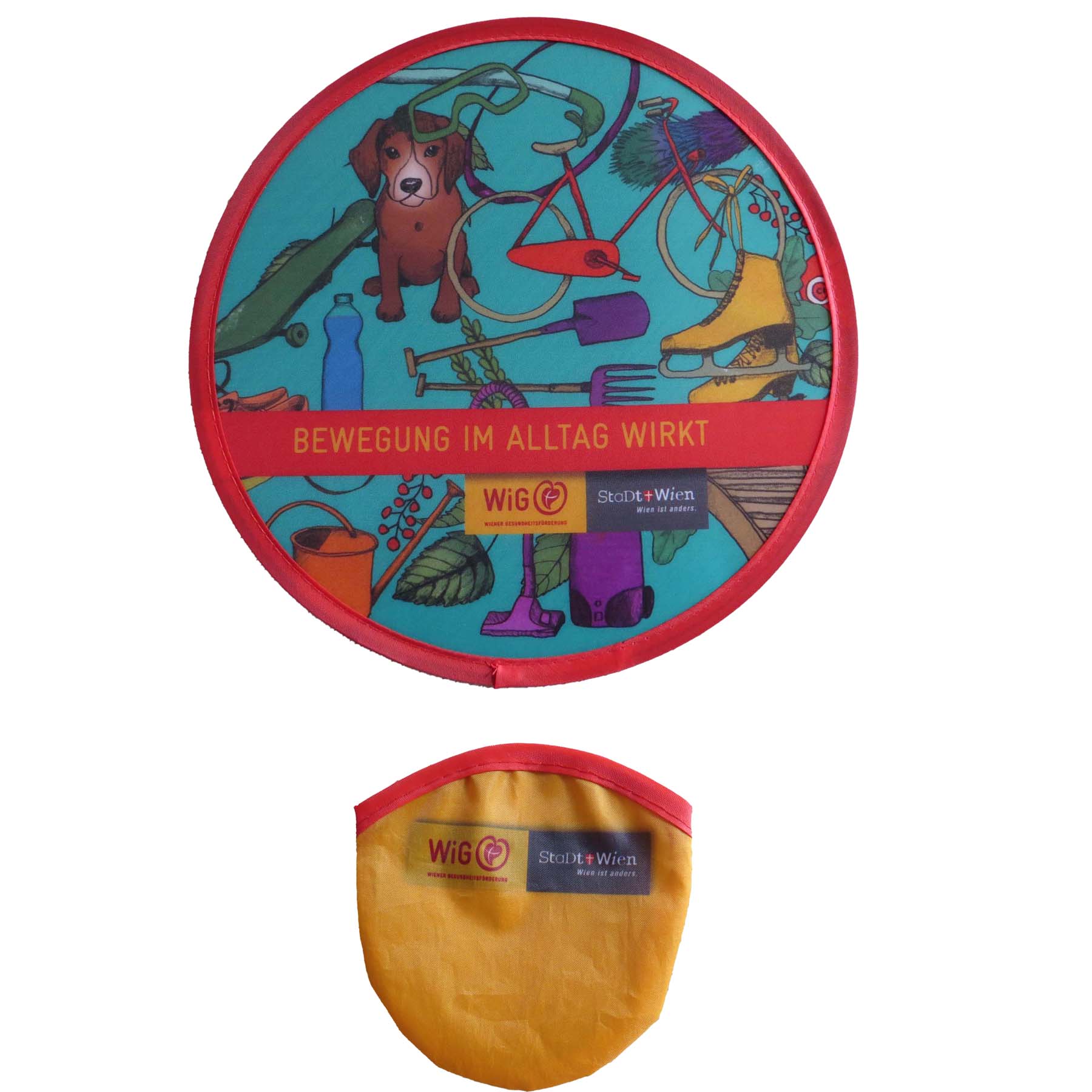 TN-0153 printed rpet foldable frisbees