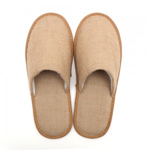 AC-0430 eco-friendly jute slippers with logo