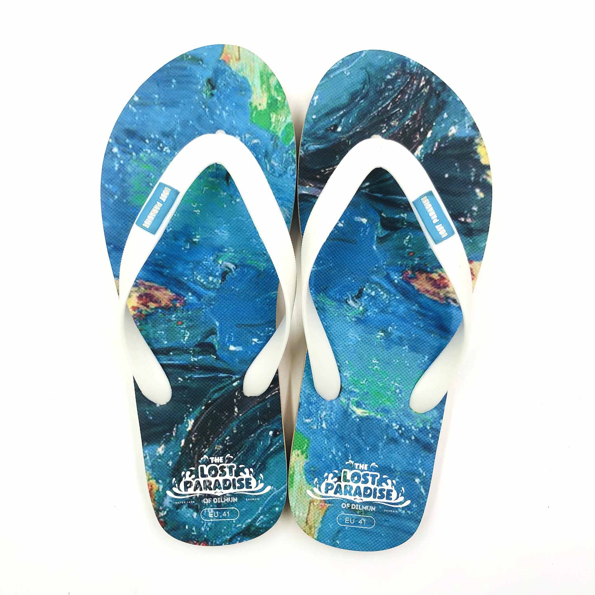 AC-0333 custom flip flops with full color logo printed
