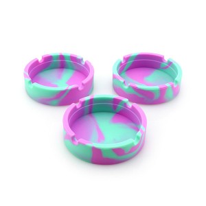HH-0835 promotional round silicone ashtrays